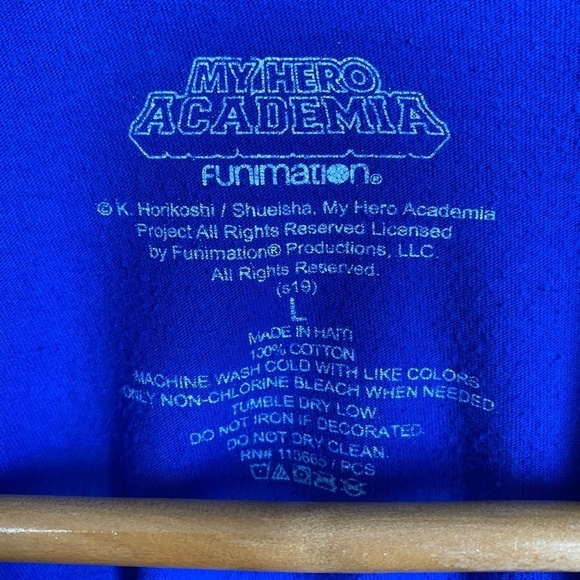 My Hero Academia Men's Blue Graphic Tee Size Large - Picture 2 of 7
